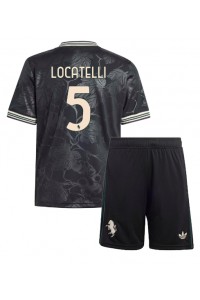 Juventus Manuel Locatelli #5 Jalkapallovaatteet Lasten Kolmas peliasu 2025-26 Lyhythihainen (+ Lyhyet housut)